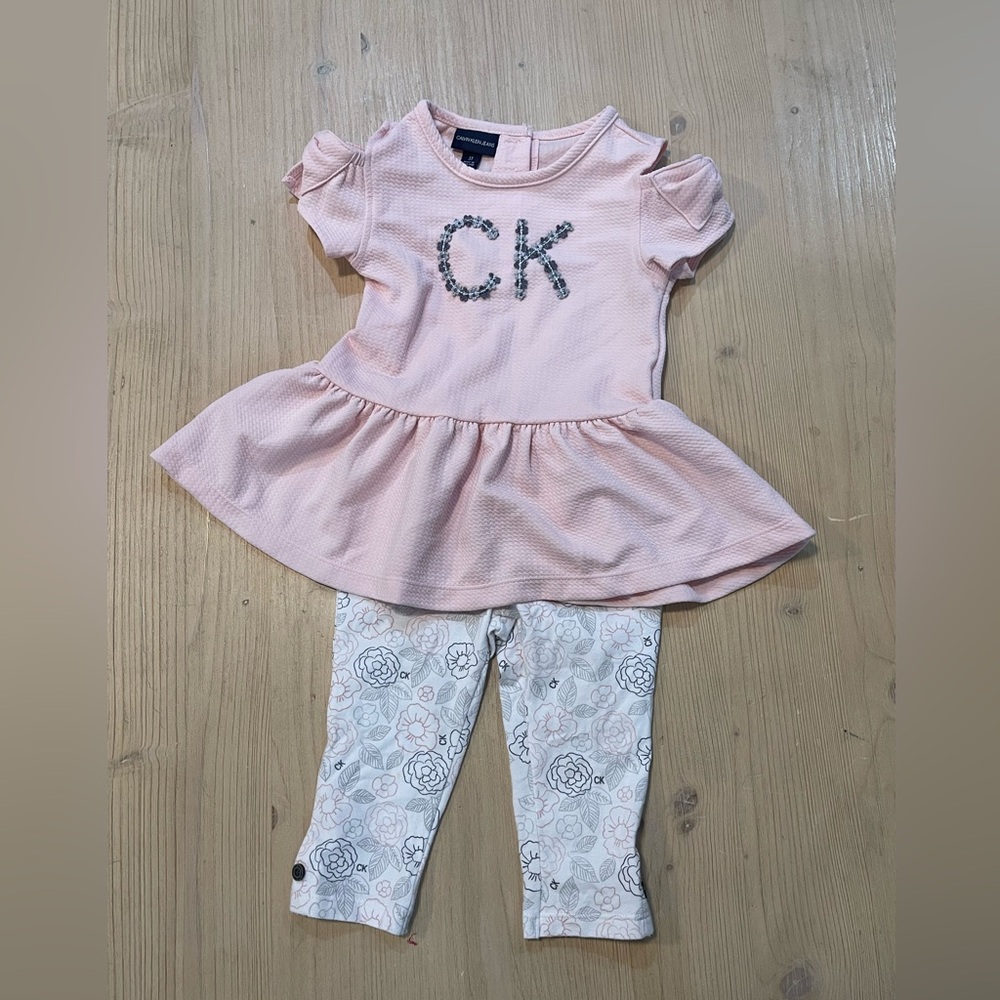 Calvin Klein Jeans Pink Top with Embroidered Detail